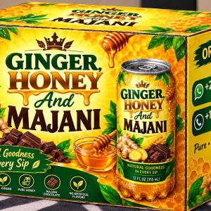 Ginger Honey & Majani 12 fl oz Case
